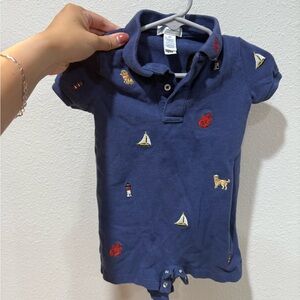 Ralph Lauren Baby Polo Shortall – Nautical Embroidered (9M)